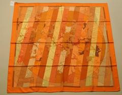 A variation of the Hermès scarf `Le monde est vaste ` first edited in 2009 by `Cyrille Diatkine`