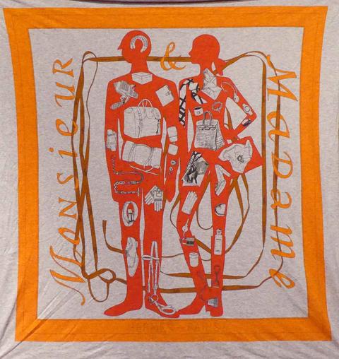 A variation of the Hermès scarf `Monsieur et madame` first edited in 2006 by `Bali Barret`, `Robert Dallet`