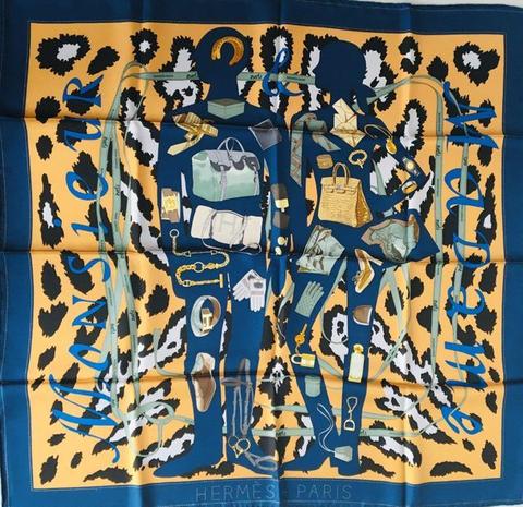 A variation of the Hermès scarf `Monsieur et madame II` first edited in 2013 by `Bali Barret`, `Robert Dallet`