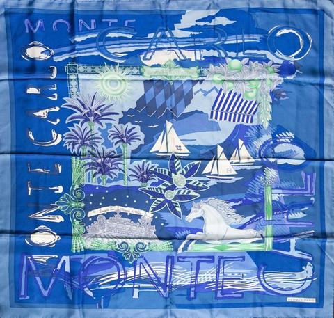 A variation of the Hermès scarf `Monte carlo` first edited in 2008 by `Joachim Metz`