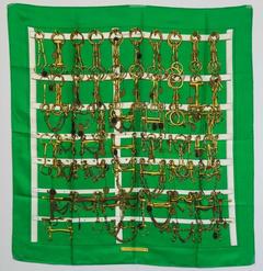 A variation of the Hermès scarf `Mors et filets` first edited in 1966 by `Marie-Françoise Héron`