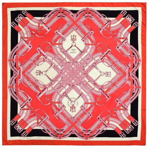 A variation of the Hermès scarf `Mors à jouets ` first edited in 1982 by `Henri d'Origny`