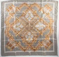 A variation of the Hermès scarf `Mors à jouets ` first edited in 1982 by `Henri d'Origny`