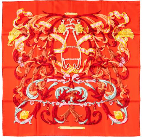 A variation of the Hermès scarf `Mors à la connétable` first edited in 1970 by `Henri d'Origny`