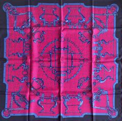 A variation of the Hermès scarf `Mors et gourmettes` first edited in 1961 by `Henri d'Origny`