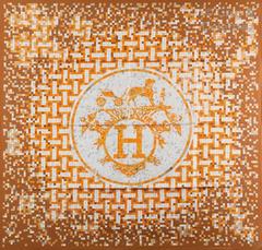 A variation of the Hermès scarf `Mosaïque au 24` first edited in 2008 by `Benoît-Pierre Emery`