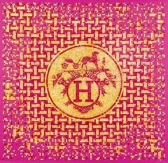 A variation of the Hermès scarf `Mosaïque au 24` first edited in 2008 by `Benoît-Pierre Emery`