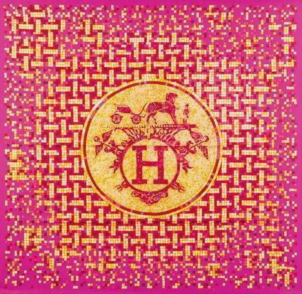 A variation of the Hermès scarf `Mosaïque au 24` first edited in 2008 by `Benoît-Pierre Emery`