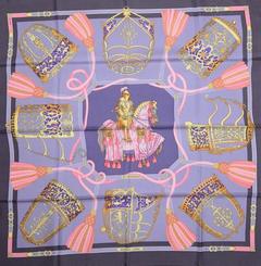 A variation of the Hermès scarf `Les muserolles` first edited in 1986 by `Christiane Vauzelles`
