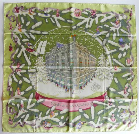 A variation of the Hermès scarf `Noël au 24 faubourg ` first edited in 2004 by `Dimitri Rybaltchenko`