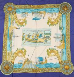 A variation of the Hermès scarf `Les normands ` first edited in 1972 by `Philippe Ledoux`