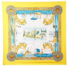 A variation of the Hermès scarf `Les normands ` first edited in 1972 by `Philippe Ledoux`
