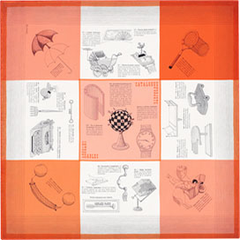 A variation of the Hermès scarf `Les objets introuvables` first edited in 2017 by 