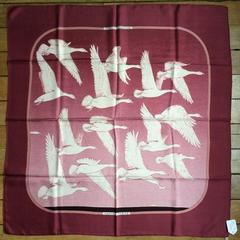 A variation of the Hermès scarf `Oiseaux migrateurs ` first edited in 1977 by `Caty Latham`