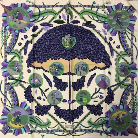 A variation of the Hermès scarf `L'ombrelle magique` first edited in 2010 by `Pierre Marie`