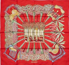 A variation of the Hermès scarf `Ombres et lumières ` first edited in 2001 by `Annie Faivre`