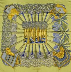 A variation of the Hermès scarf `Ombres et lumières ` first edited in 2001 by `Annie Faivre`