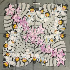 A variation of the Hermès scarf `Orchidées III` first edited in 1977 by `Vladimir Rybaltchenko`