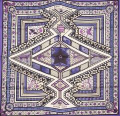 A variation of the Hermès scarf `Ors bleus d'afrique ` first edited in 2013 by `Zoè Pauwels`