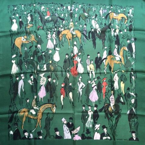 A variation of the Hermès scarf `Paddock ` first edited in 1955 by `Jean-Louis Clerc`