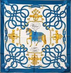 A variation of the Hermès scarf `Palefroi ` first edited in 1965 by `Françoise De La Perriere`