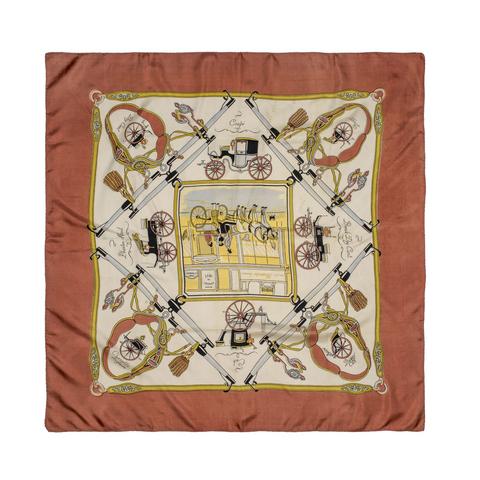 A variation of the Hermès scarf `Palonniers ` first edited in 1948 by `Hugo Grygkar`
