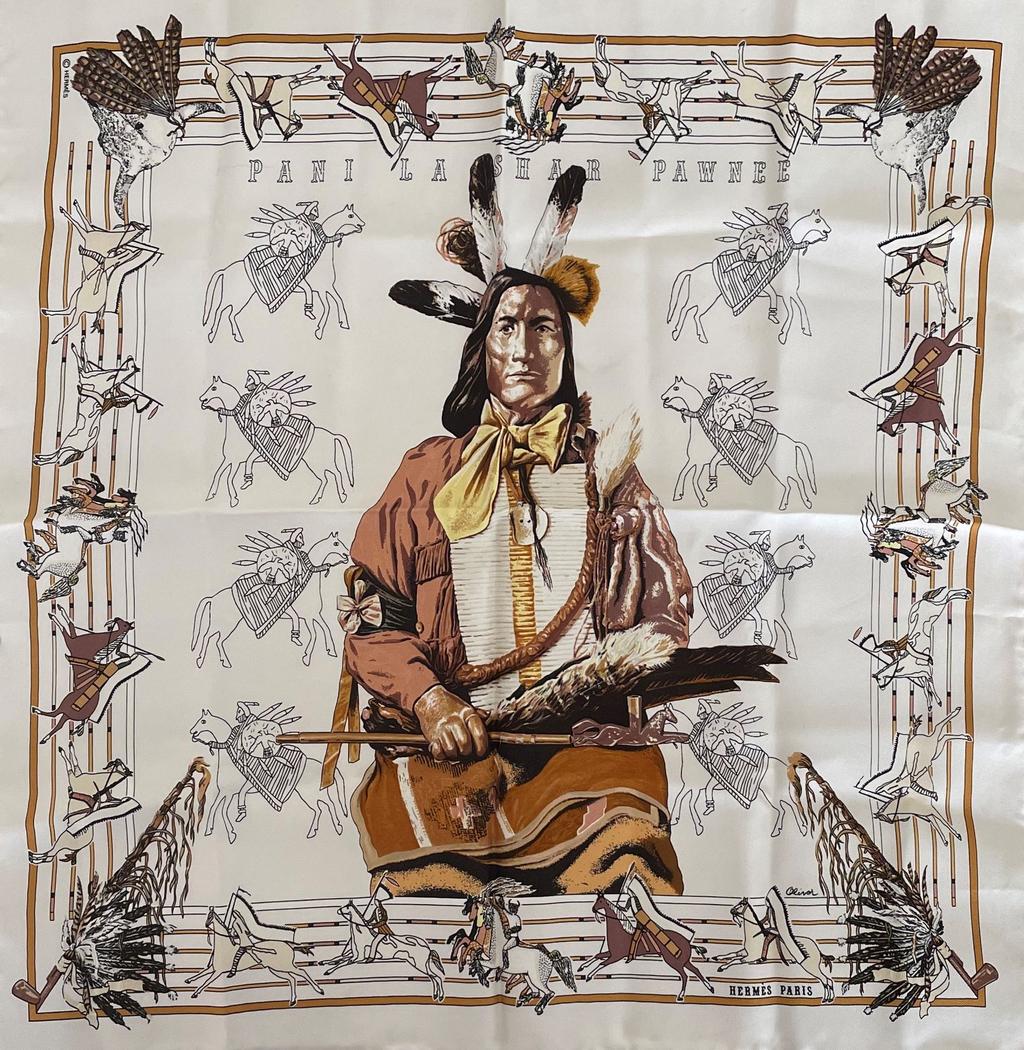 Pani la shar pawnee ou l' indien white - Hermès Scarf Details
