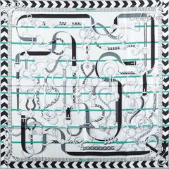 A variation of the Hermès scarf `Panoplie équestre` first edited in 2018 by `Virginie Jamin`