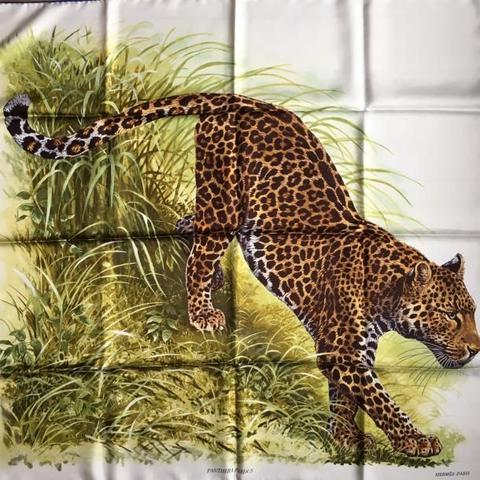 A variation of the Hermès scarf `Panthera pardus ` first edited in 2016 by `Robert Dallet`