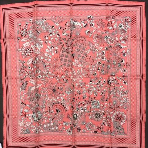 A variation of the Hermès scarf `Papillons ` first edited in 1948 by `Charles Pittner`