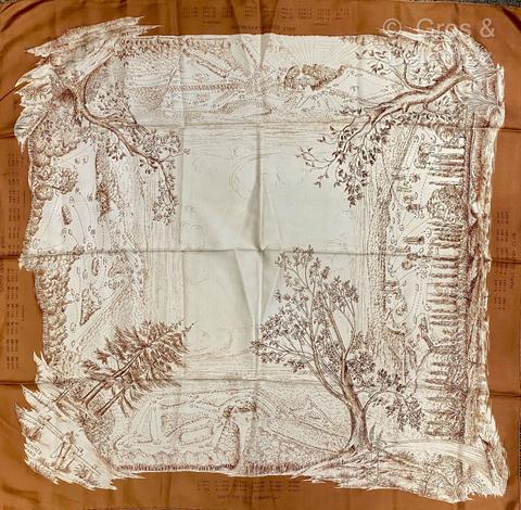 A variation of the Hermès scarf `Parcours de golf ` first edited in 1956 by 