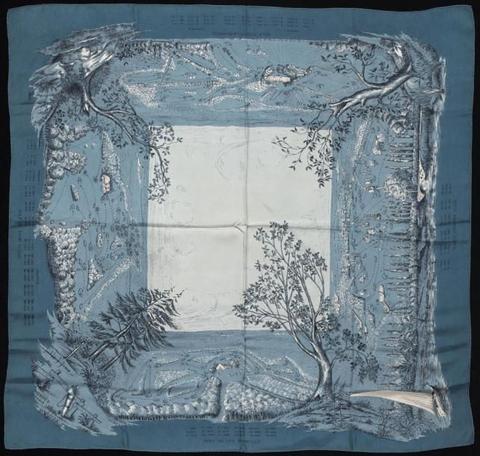 A variation of the Hermès scarf `Parcours de golf ` first edited in 1956 by 