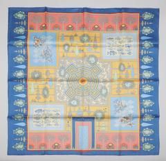 A variation of the Hermès scarf `Paridaiza` first edited in 1998 by `Brunelle Eugène `