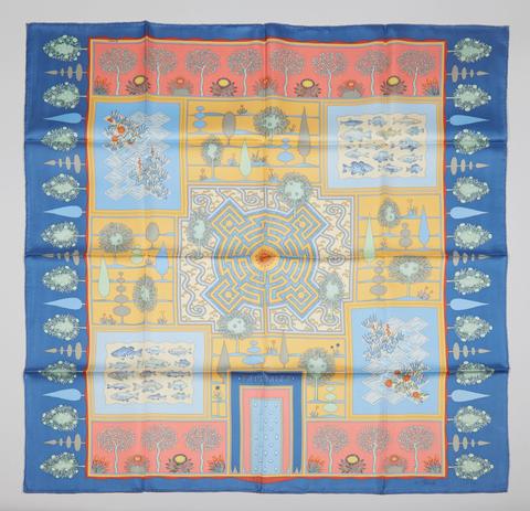 A variation of the Hermès scarf `Paridaiza` first edited in 1998 by `Brunelle Eugène `