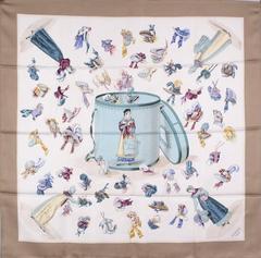 A variation of the Hermès scarf `Paris modiste ` first edited in 1959 by `Hugo Grygkar`