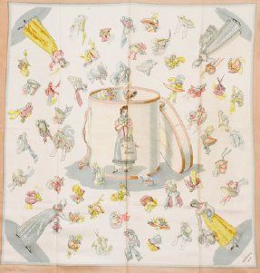A variation of the Hermès scarf `Paris modiste ` first edited in 1959 by `Hugo Grygkar`