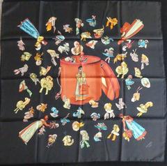 A variation of the Hermès scarf `Paris modiste II ` first edited in 2006 by `Hugo Grygkar`