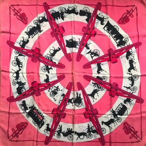 A variation of the Hermès scarf `Paris qui roule ` first edited in 1951 by `Hugo Grygkar`