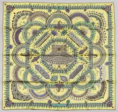 A variation of the Hermès scarf `Parures des maharajas` first edited in 2012 by `Catherine Baschet`