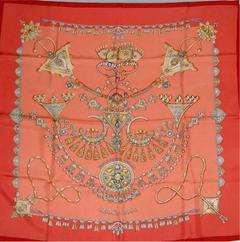 A variation of the Hermès scarf `Parures des sables` first edited in 1994 by `Laurence Bourthoumieux`