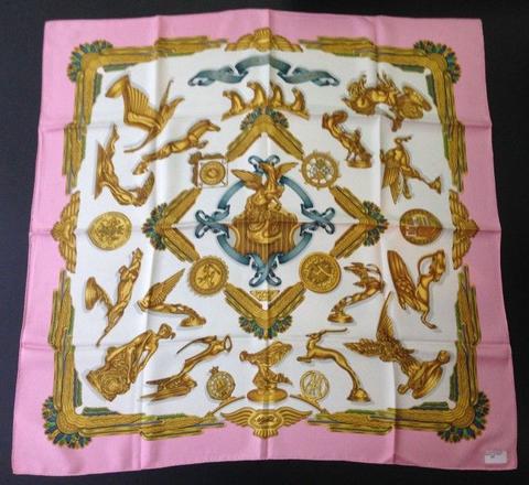 A variation of the Hermès scarf `Les parures du vent ` first edited in 1991 by `Joachim Metz`