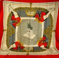 A variation of the Hermès scarf `Le pavé du roy ` first edited in 1953 by `Hugo Grygkar`