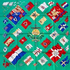 A variation of the Hermès scarf `Pavois ` first edited in 1964 by `Philippe Ledoux`