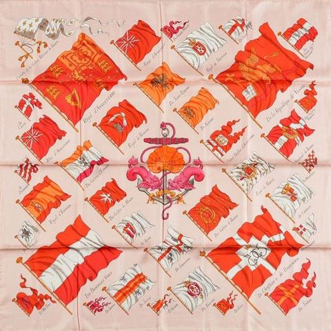 A variation of the Hermès scarf `Pavois ` first edited in 1964 by `Philippe Ledoux`