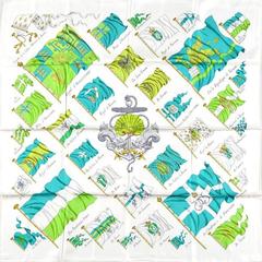 A variation of the Hermès scarf `Pavois ` first edited in 1964 by `Philippe Ledoux`