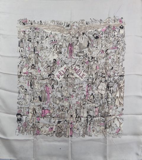 A variation of the Hermès scarf `Pêle- mêle  ` first edited in 1948 by `Hugo Grygkar`
