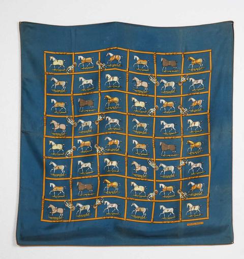 A variation of the Hermès scarf `Petits chevaux ` first edited in 1974 by `Jacques Eudel`