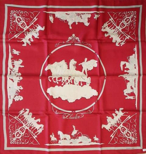 A variation of the Hermès scarf `Phaeton` first edited in 1959 by `Philippe Ledoux`