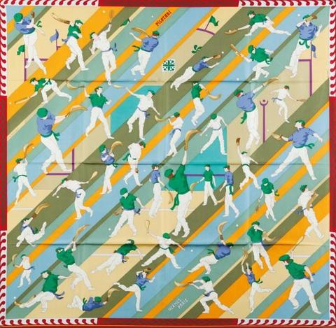 A variation of the Hermès scarf `Pilotari` first edited in 2013 by `Hubert de Watrigant`