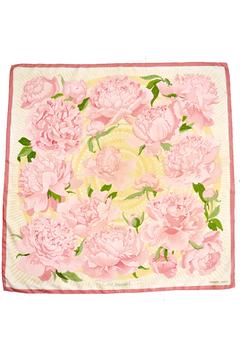 Hermès Les Pivoines scarf in pink by Christiane Vauzelles, 1977